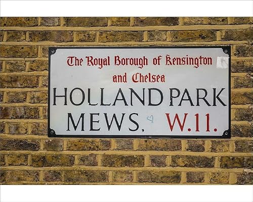 Yelacecca Tin Sign A38410 Print Street Sign Holland Park London Street Sign 8X12 Inches