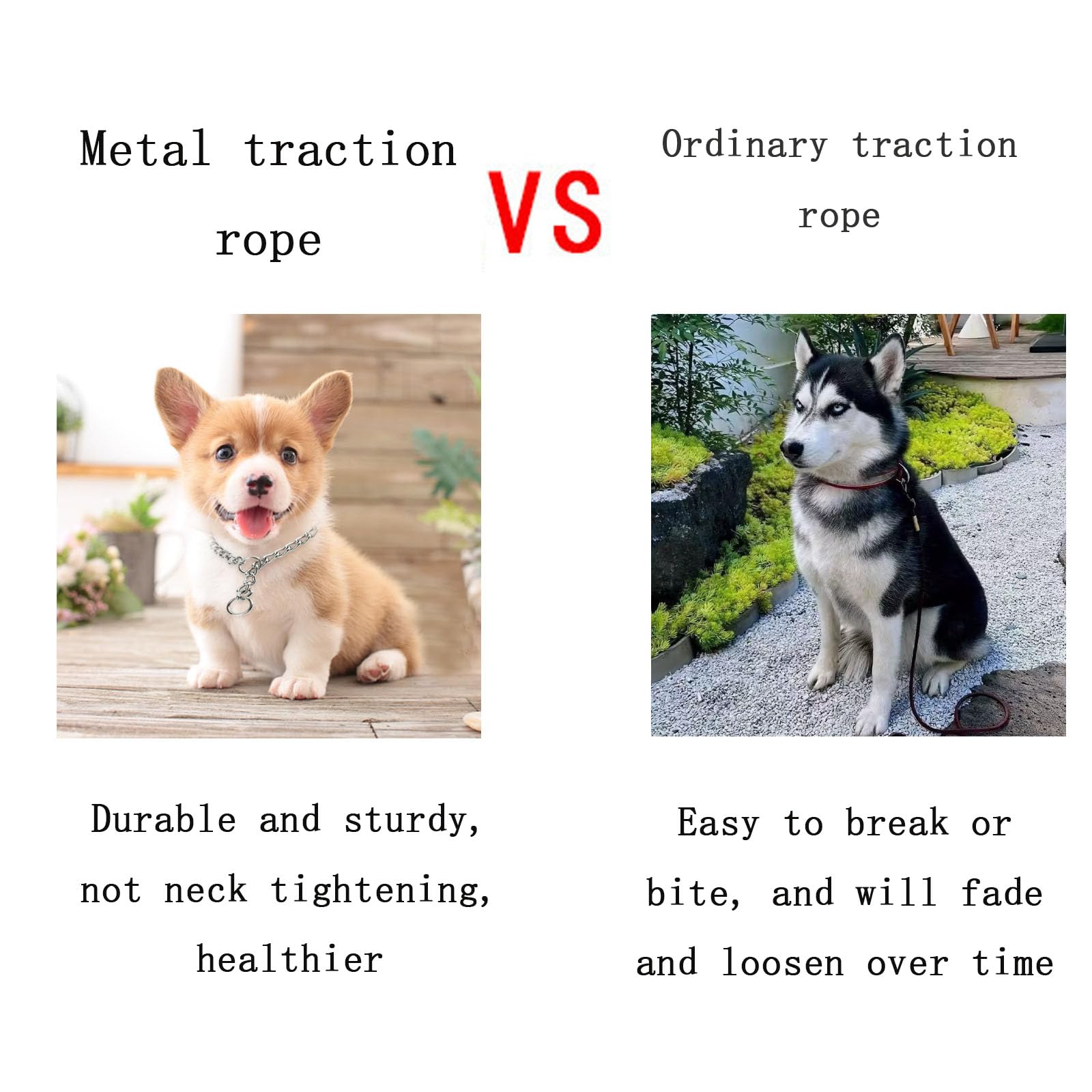 Dog Chain, Metal Dog Chain Collar,Length 65cm Diameter 4.0mm,Chain Dog Collar - Image 4