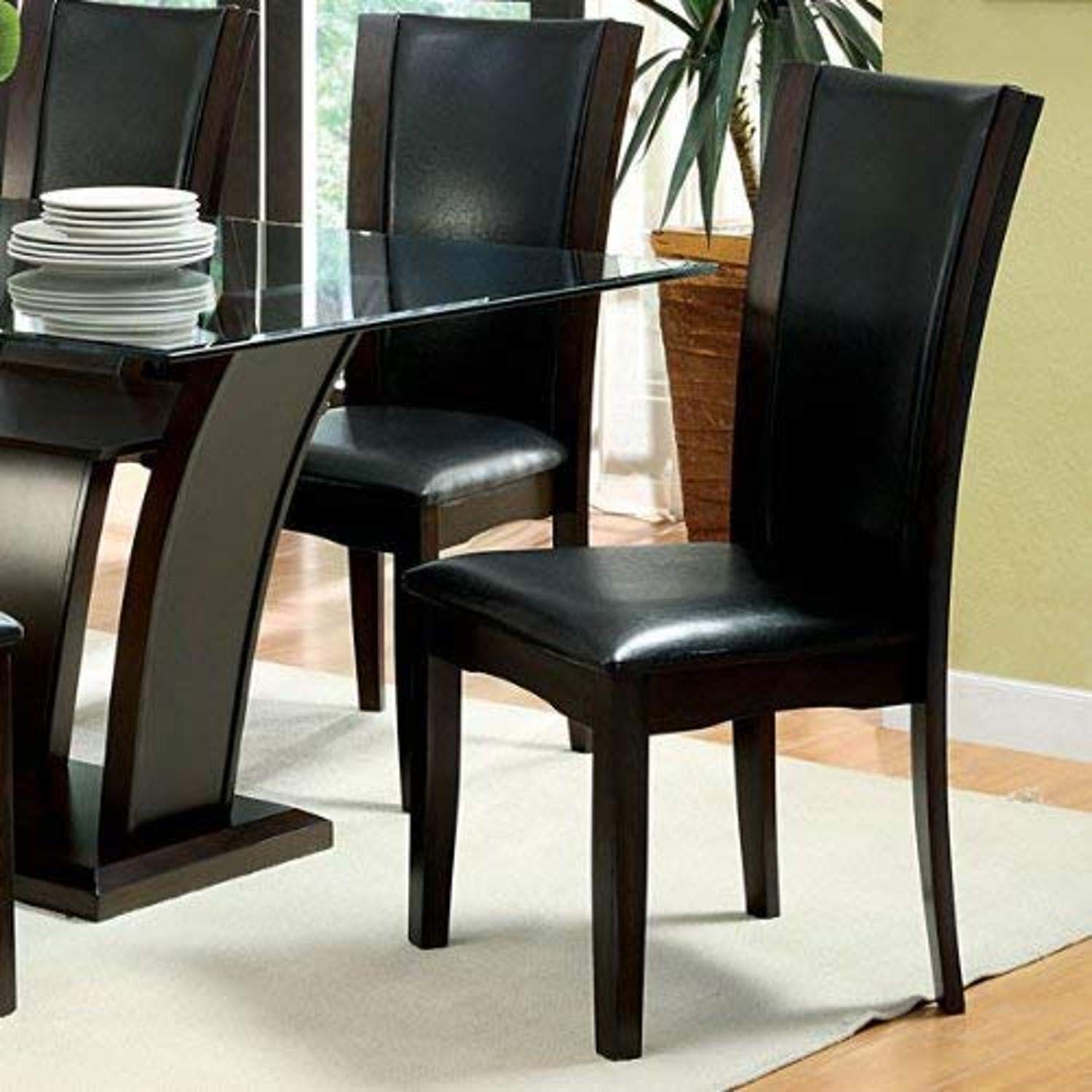 24/7 Shop at Home Stan Wooden Kitchen & Dining Room Chairs Set of 2, Espresso
