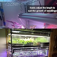 Vista 2 de Cadena colgante ajustable con ganchos, 21 pulgadas, negra - Juego de 10 piezas resistentes para colgar luces de cultivo, corona de Navidad, letreros