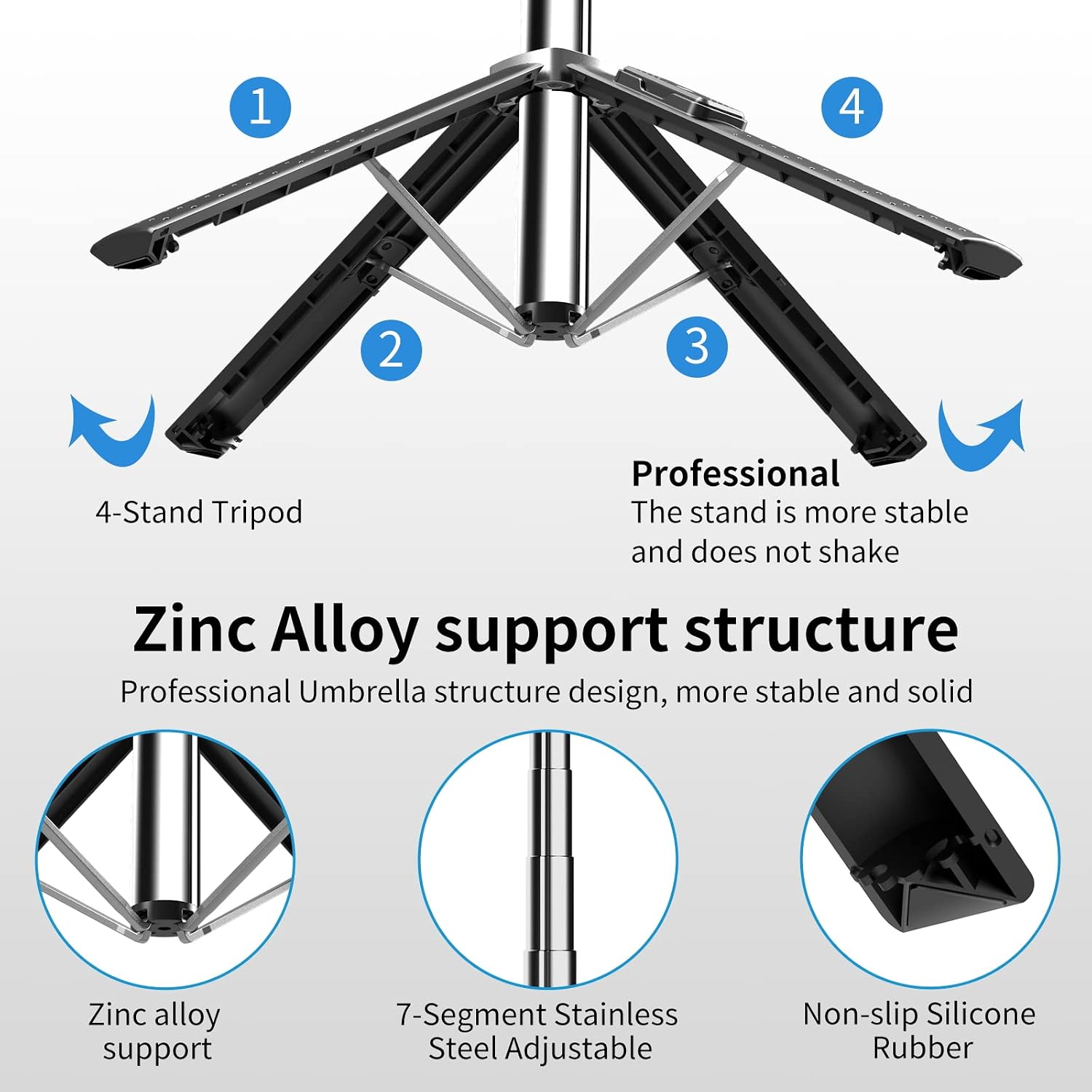 CTCCORC 40" Selfie Stick Tripod with Remote and Light, Upgrade Selfie Stick with Fill Light, Bluetooth Remote Phone Tripod Selfie Stick for iPhone and Android, Perfect for Selfies/Live Streaming