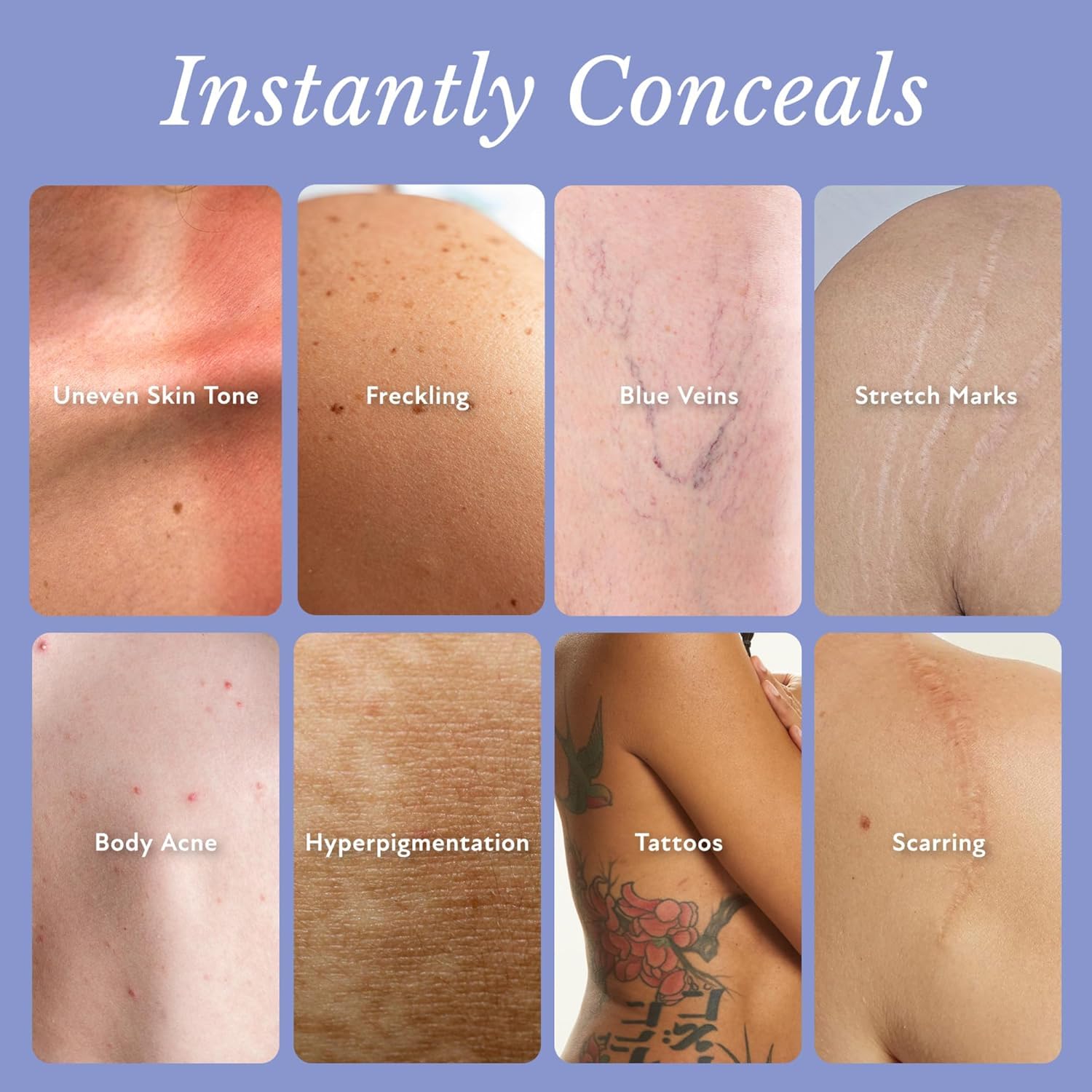 Fondotinta perfezionatore per tutto il corpo, fondotinta corpo che non sbiadisce, copre le cicatrici del corpo, effetto naturale e waterproof, adatto a corpo e gambe.
