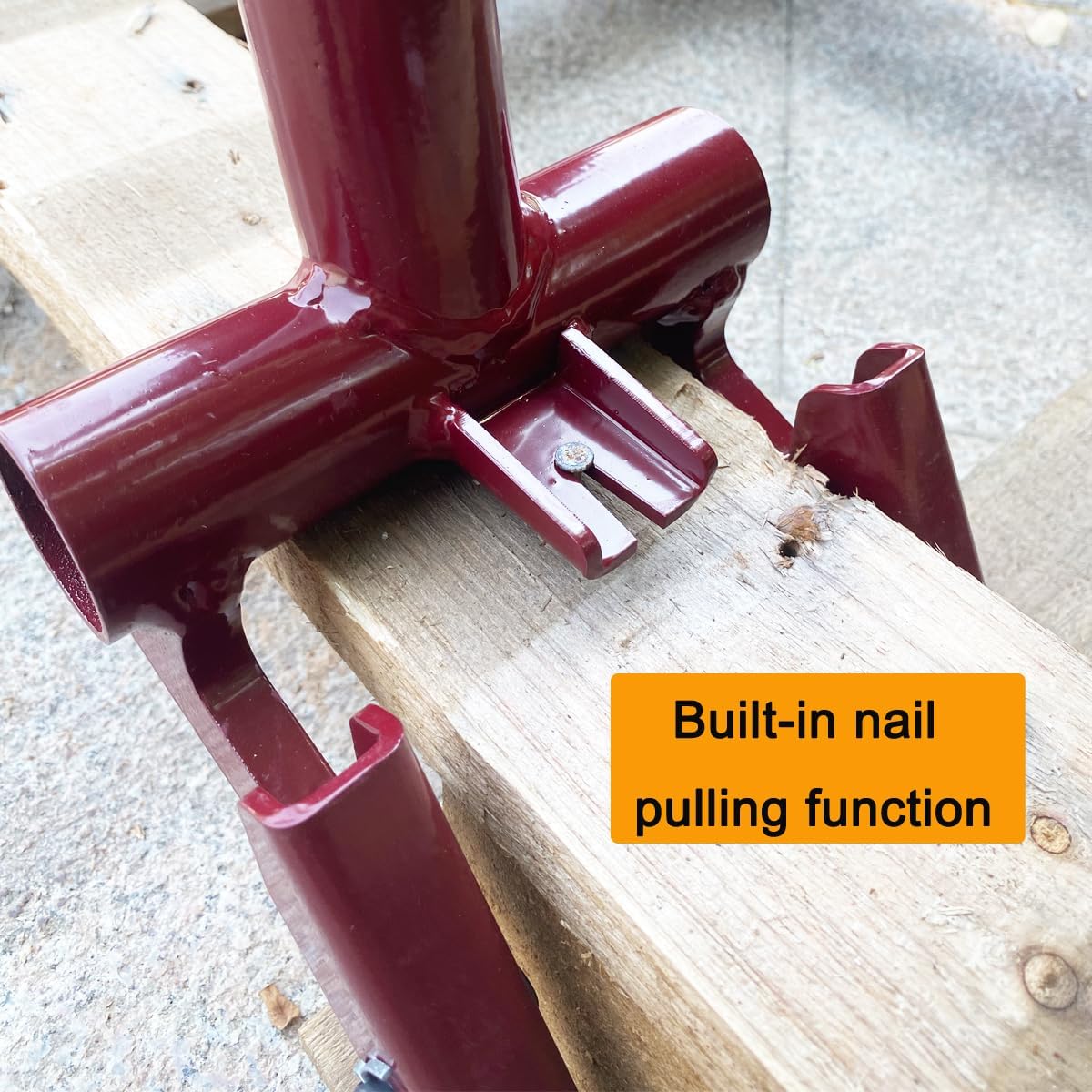 JINHAN Pallet Buster Articulating Head, Enhanced Deck Board Wrecker Pry Bar, Wooden Pallet Dismantling Tool, (Head Only, No Handle)