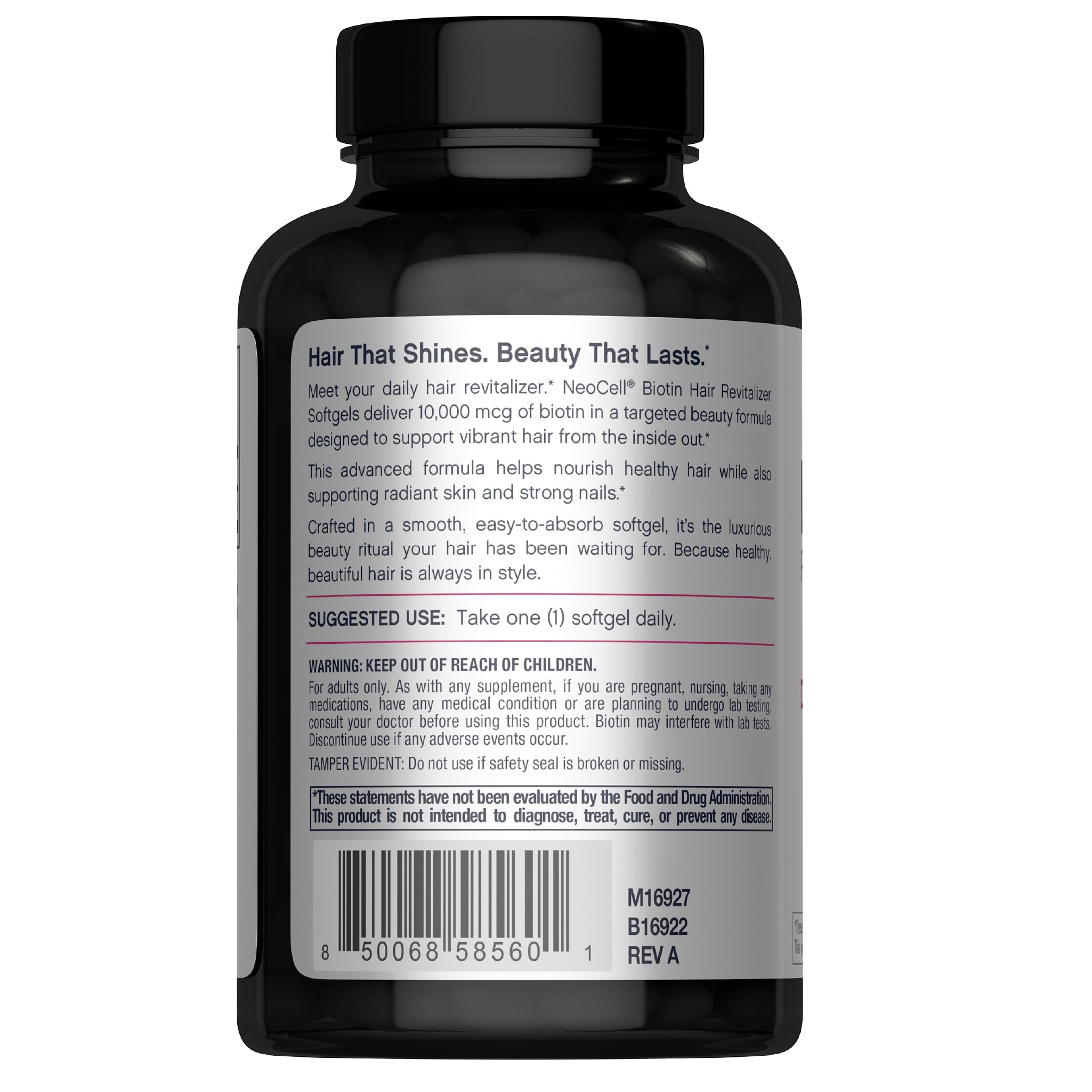 NeoCell Biotin Hair Revitalizer 10000mcg | 300 Softgels — Amazon image 3