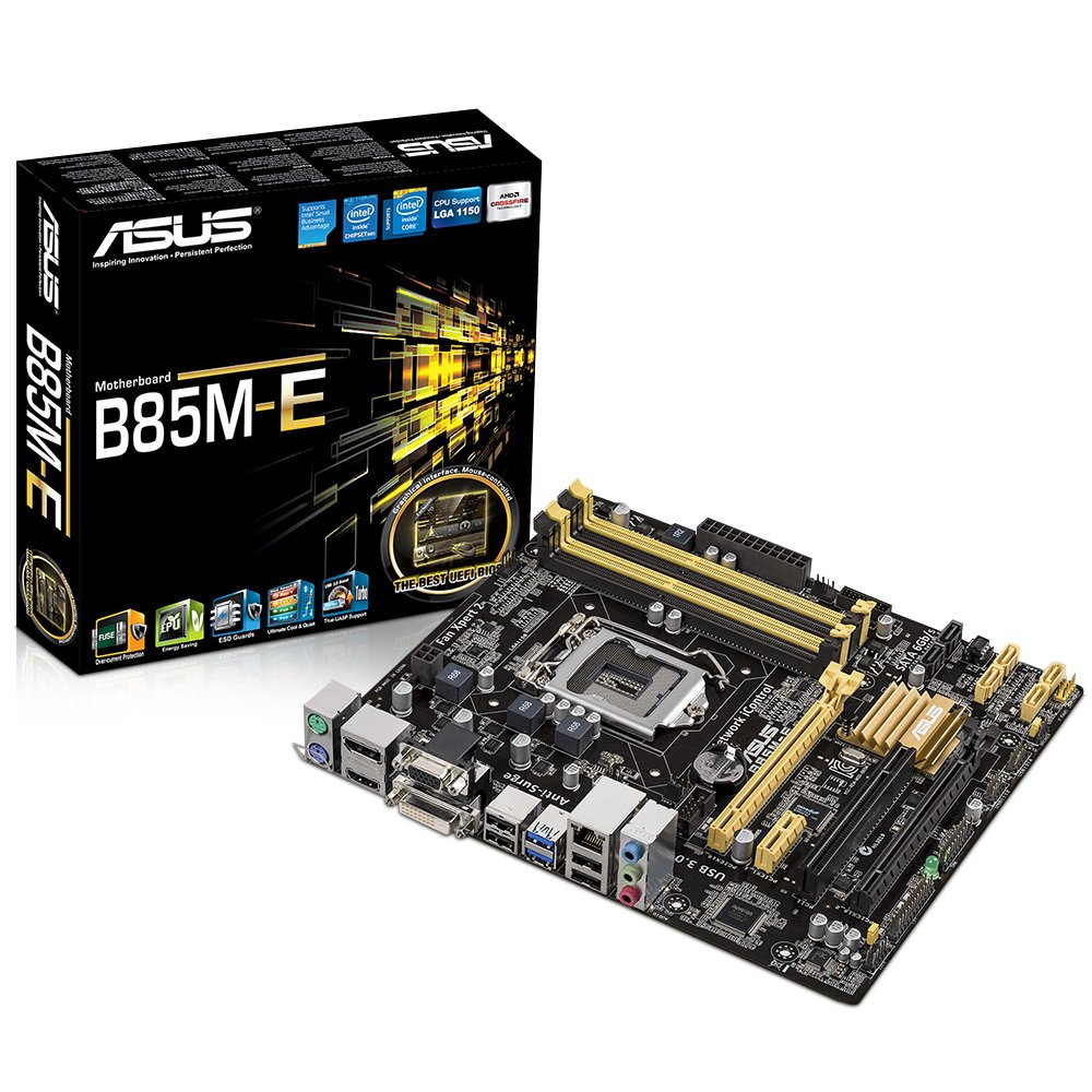 ASUS B85M-E ・ Core i7・メモリ24GB Placa mãe LGA1150 - Asus B85M-E/BR (Micro ATX) | Amazon.com.br