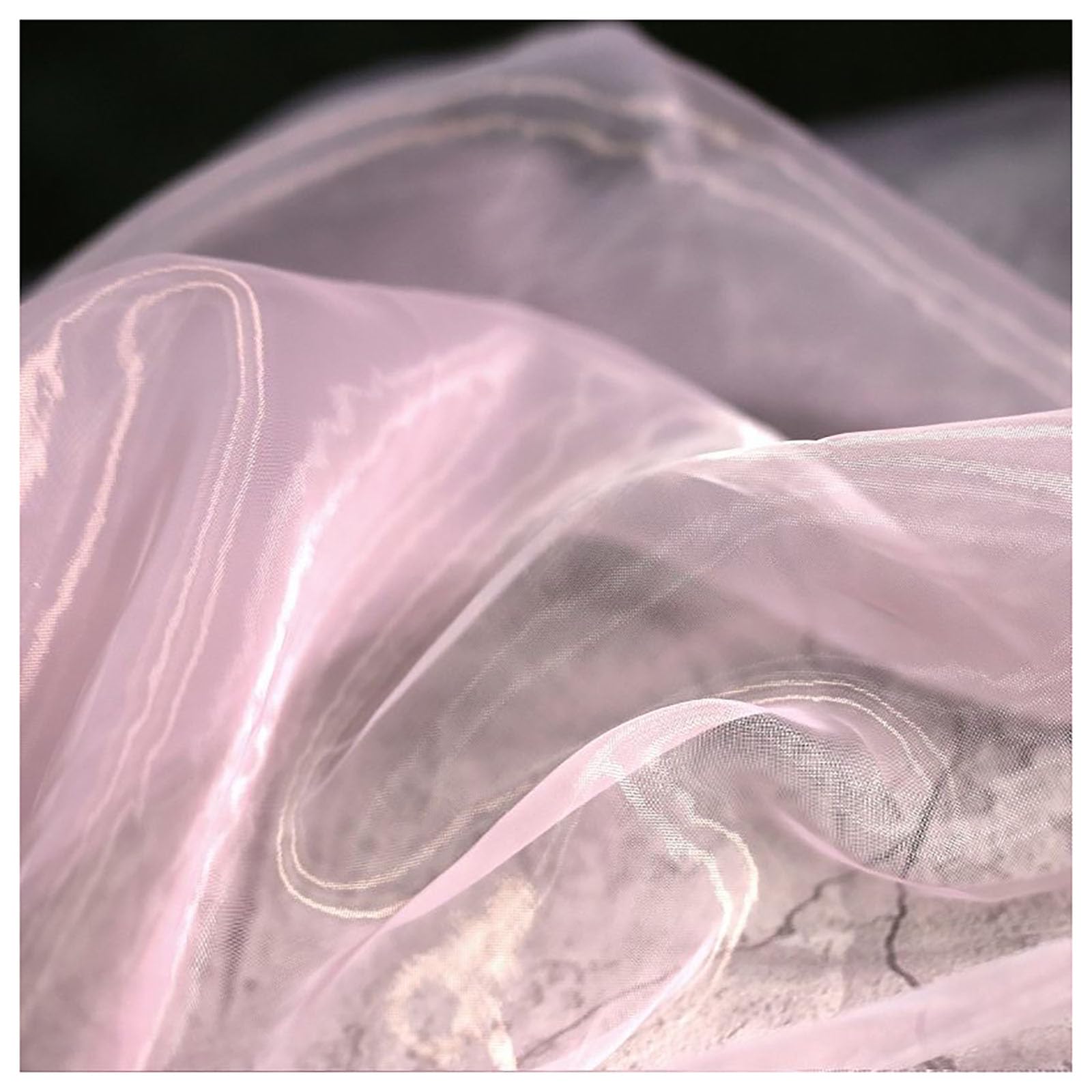 Tissu en organza irisé de haute qualité au mètre pour robes de soirée et haute couture
