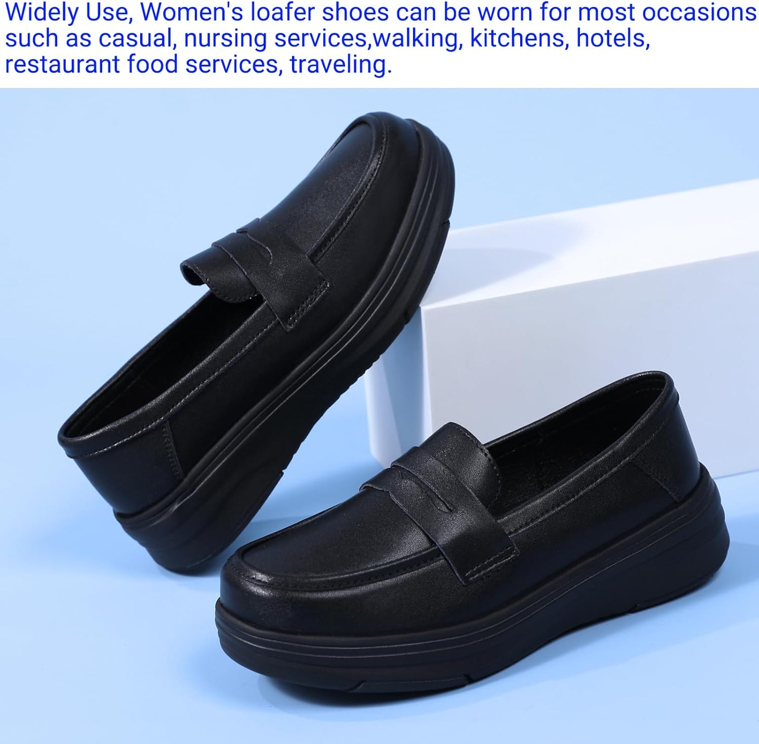 Beita Women's Nurse Shoes Slip On Women's Loafer Shoes Anti Slip Healthcare Work Shoes Lightweight - Image 9