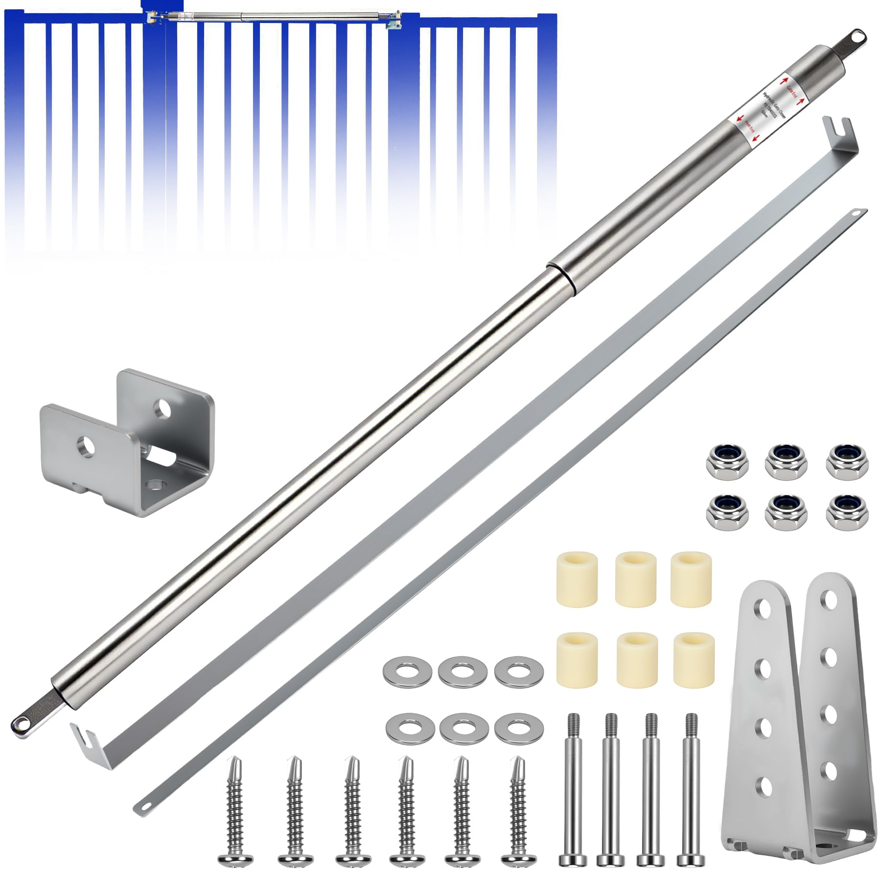 TB400SS Outdoor Gate Closer for 75 to 175 lbs Width 40 to 64 Inches