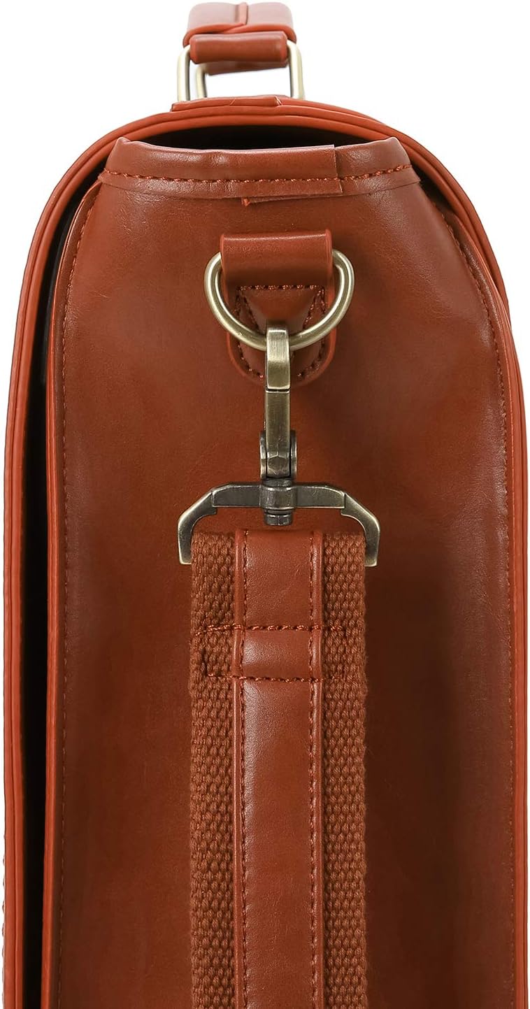 ECOSUSI Women Briefcase PU Leather Laptop Bag Large Shoulder College Satchel Bagfit 15.6" Laptop - Image 8