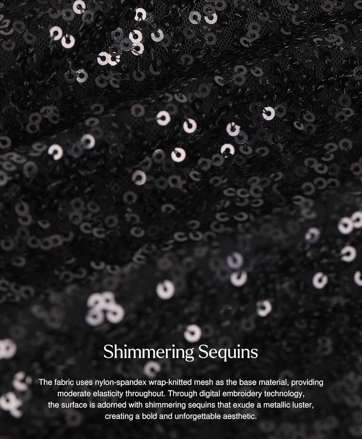 Popilush Sequin Mini Dress for Women - Slimming Shapewear with Cowl Neck Bodycon Sparkly Gown Cocktail Party and Club - Image 5