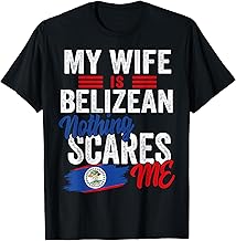 My Wife Is Belizean Belize Heritage Roots Flag Souvenir Men T-Shirt