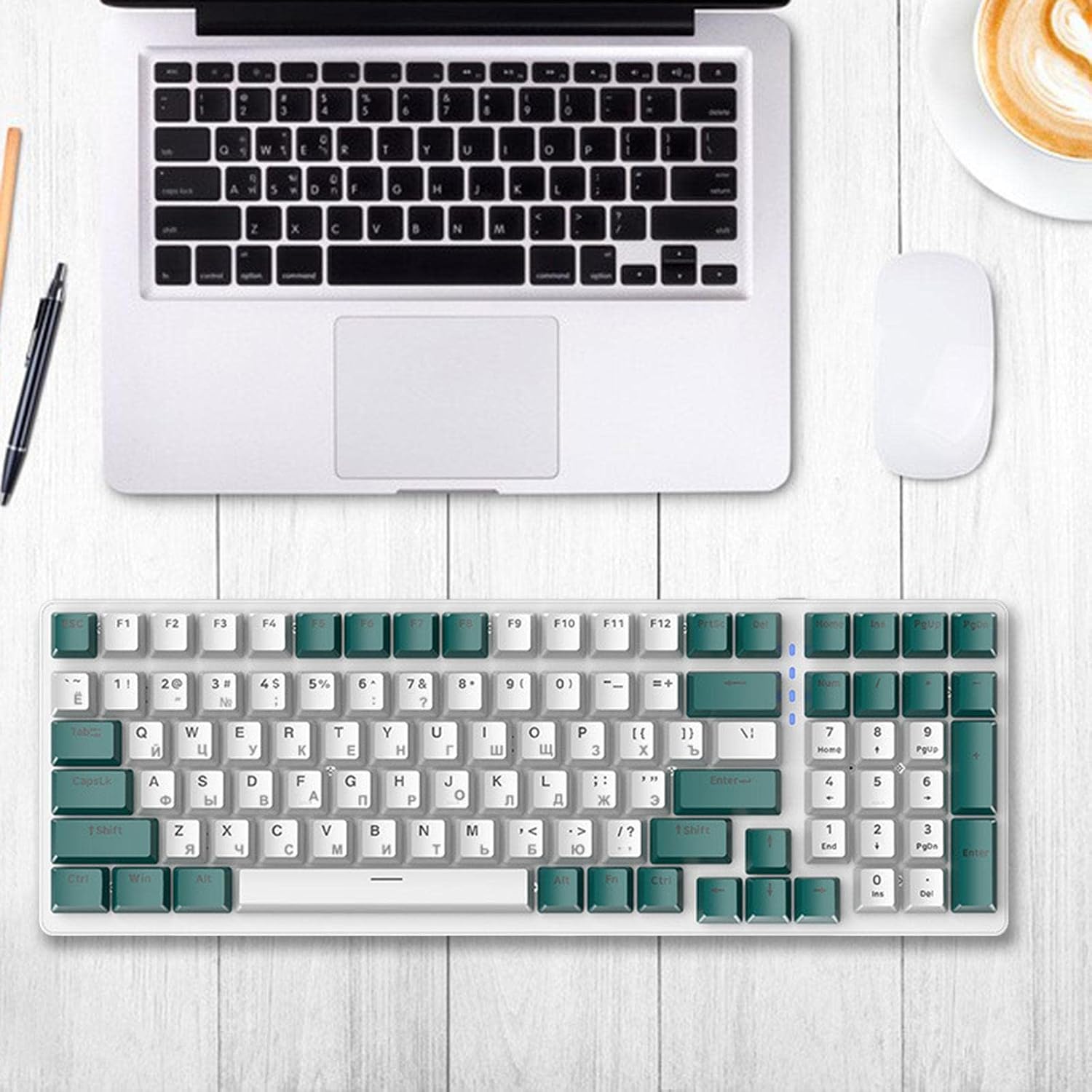 ロシアセイメカニックゲーミングキーボード-keyboard 100 傍証、ニンゲンコーガク、RGB、遠景ともし火、USB 有線プラグアンド-andプレイ、タイキュウ式例、ボーレートた