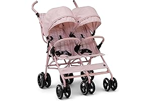 GAP Pink Stripe Side-by-Side Stroller