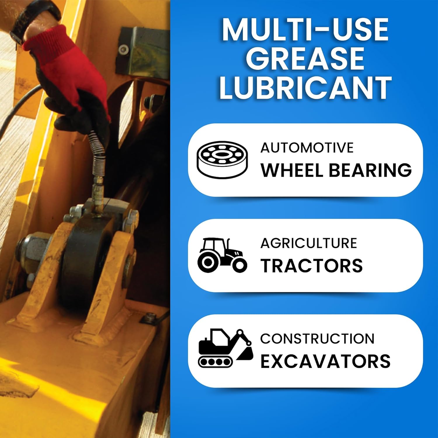 Premium Red & Tacky Grease Bucket Pail Lithium Complex EP | High Temp Wheel Bearing Lubricant |Tractor Automotive Axle CV 5th Wheel Trailer Ball Hitch | 5 Gallon | 35 LB | NLGI 2 | HeavyDuty