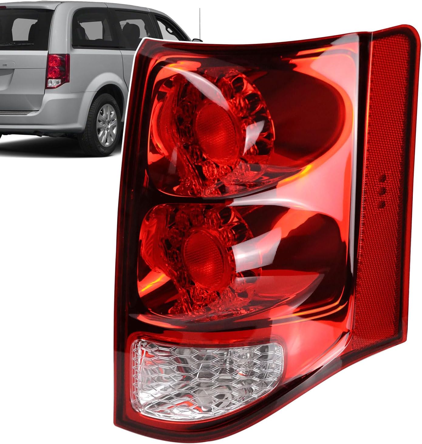 LED Tail Lights Assembly Compatible with 2011-2020 Dodge Grand Caravan Left Driver Side Replace 5182535AF