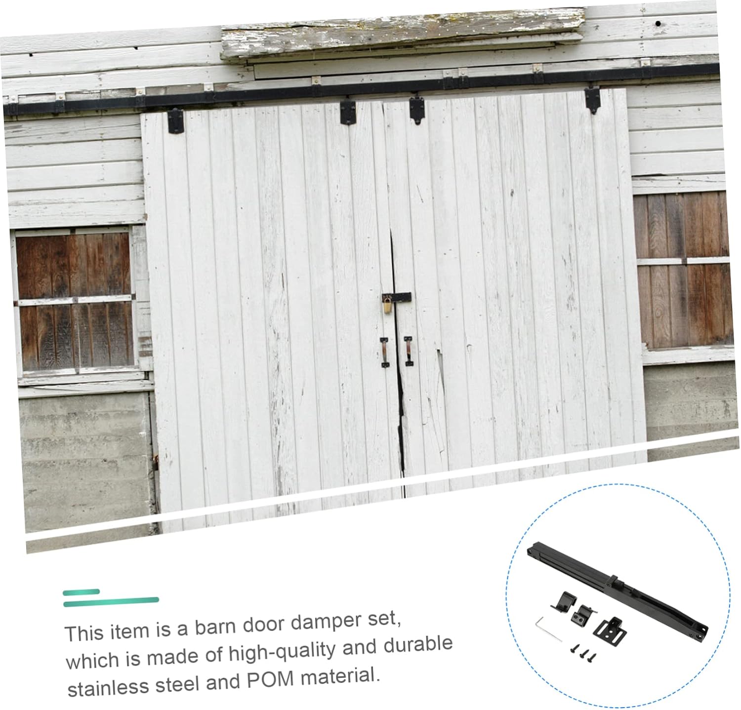 Sliding Barn Door Damper Silent Absorber for Door Repair Tool No Needed