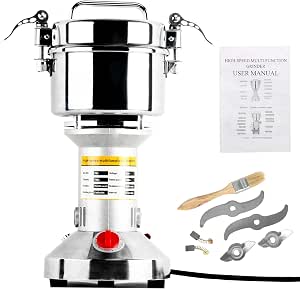 Homend High Speed 700g Electric Grain Mill Grinder 2500W Stainless Steel