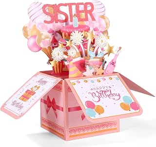 Funny Happy Birthday Sister Pop Up Card