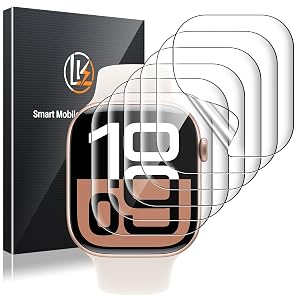 LK 6 Pack for Apple Watch Series 11 Series 10 Screen Protector 42mm - Anti-Scratch Self-Healing Soft TPU