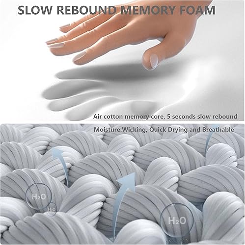 Miniatura 8 de Almohada masajeadora de cuello 3 en 1 con almohada de masaje de tejido profundo para relajación del cuello (gris claro)