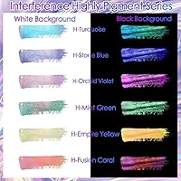 Vista 3 de Ceya Polvo de Mica de Alta Interferencia, 50g/1.8oz Verde Menta Cromo Polvo para Uñas, Pigmento de Efecto Nacarado con Cambio de Color de Grado