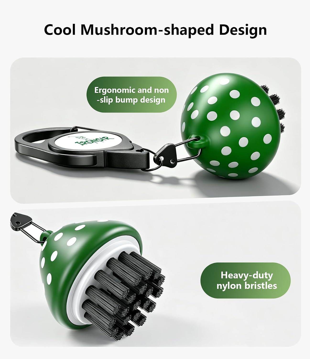Mini Golf Club Brush Cleaner with Retractable Clip, Cool Golf Accessories for Men/Women Golf Stuff Golf Gadgets Unique Golf Golf Gifts for Men