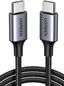 UGREEN USB C auf USB C Kabel 60W PD 3.0, PPS USB-C Ladekabel kompatibel mit iPhone 17 Pro Max,iPhone Air, iPhone 16 15 Pro Max, Galaxy S25 S24 MacBook Air M2 iPad Pro, Air 5/Mini, Pixel 9 usw. (2M)
