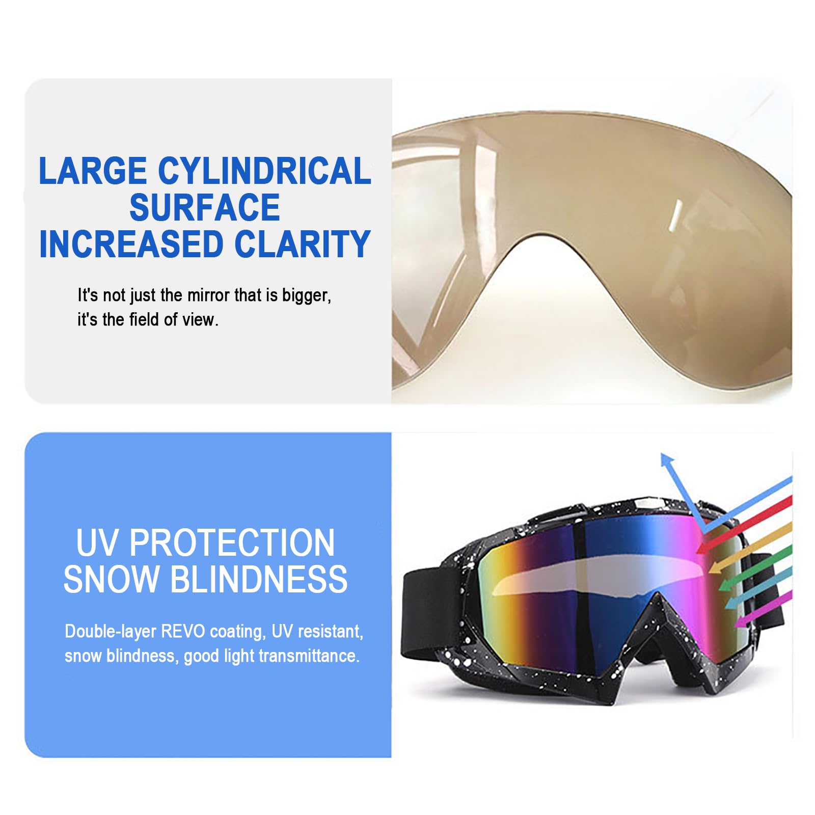 Juego de 4 gafas de motocross con cubierta facial, gafas de motocicleta ATV Motocross Riding Offroad anteojos para adultos, hombres, mujeres jóvenes, mármol negro