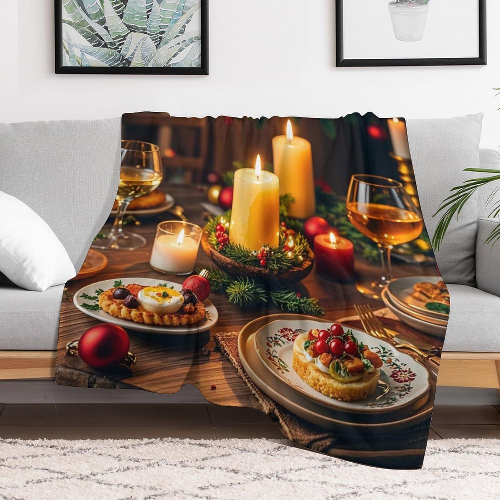 Couverture en micro polaire ultra douce pour Noël, le cadeau idéal pour le salon