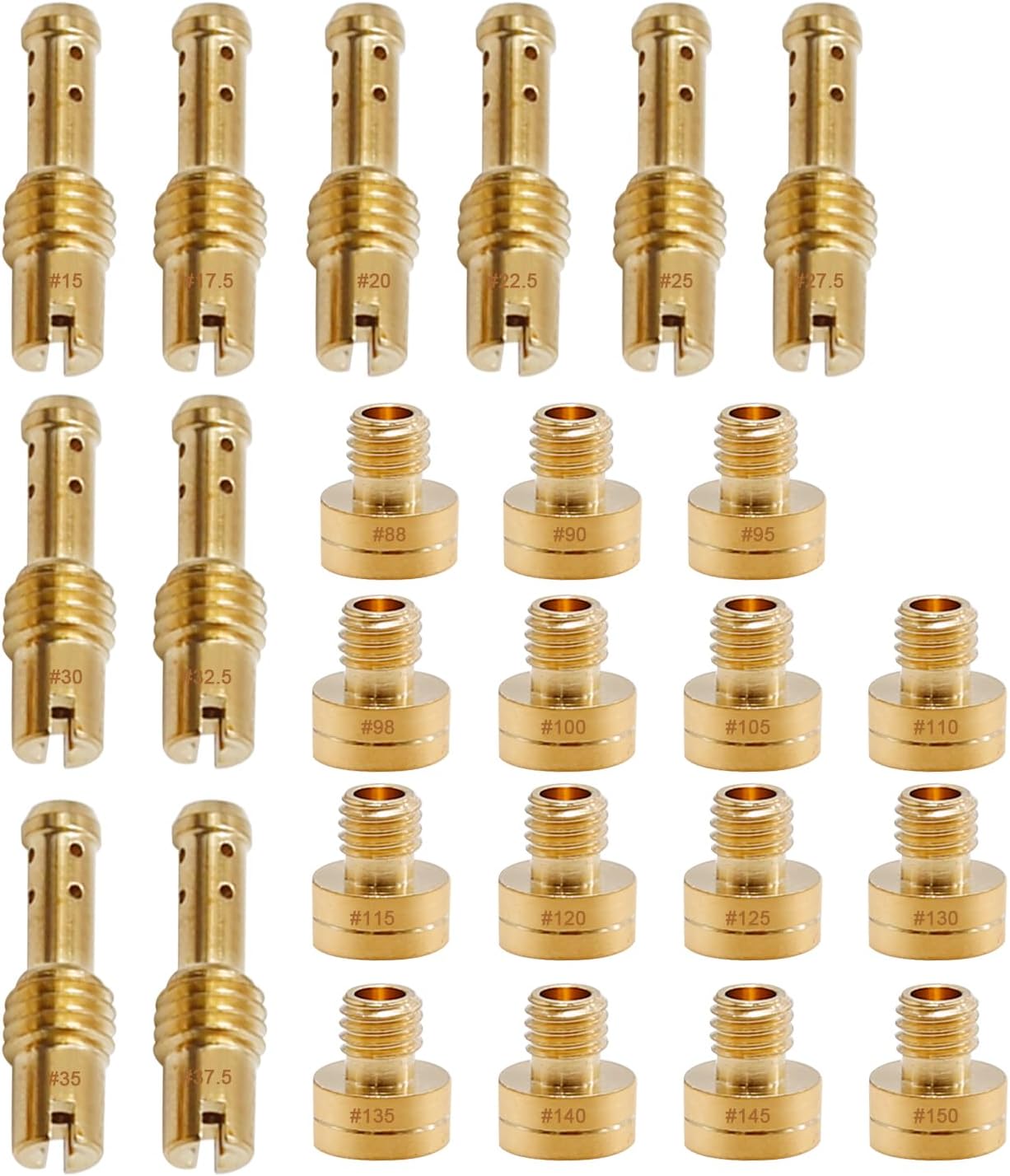 25 Pcs Carburetor Main Jet Kit Replacement for Mikuni VM22 VM24 VM26 Carburetor Used on 125cc 150cc 200cc 250cc Engine Motorcycle Dirt Pit Bike (25 PCS)