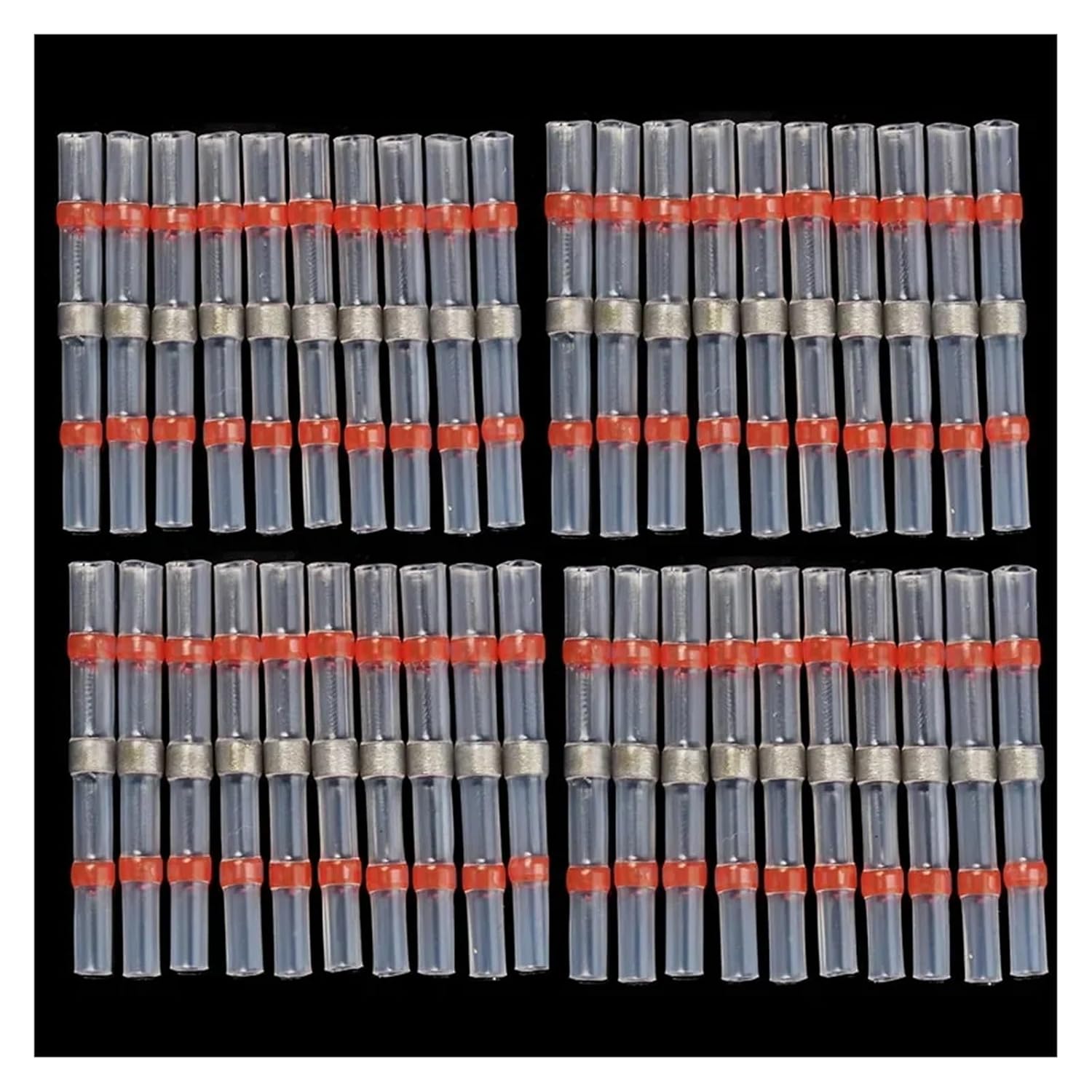 80PCS Solder Seal Sleeve Heat Shrink Butt Connectors Electrical Wire Connectors Marine Insulated Splices AWG22-18 VUQLDHAYZ