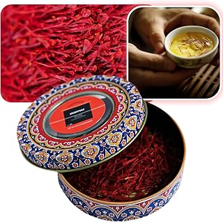 WYHHNDY Pure Red Saffron Threads (2g) - Premium Hand-Picked Saffron for Tea, Risotto, Curry & Gourmet Cooking in Sealed Jar