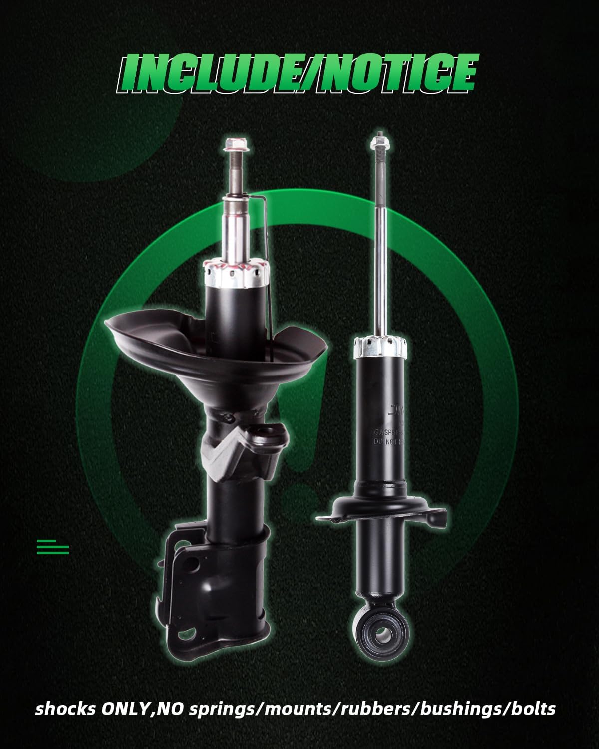 SCITOO Full Set Shocks for CRV, Shocks Absorbers and Struts Fits 2002 2003 2004 for Honda CR-V Amortiguadores