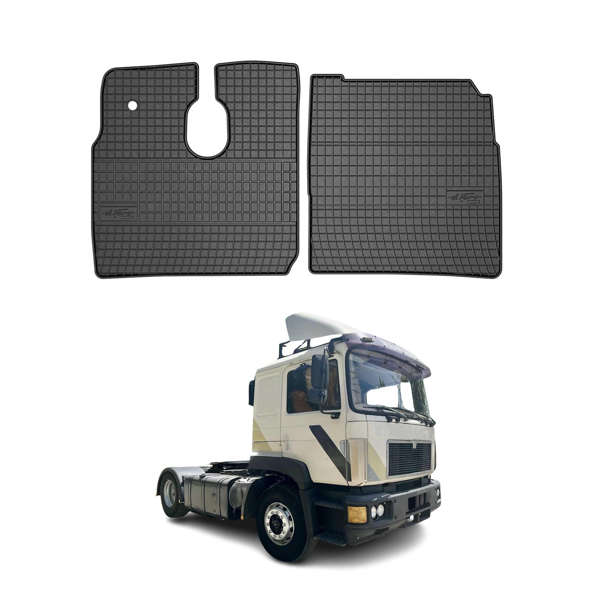 OMAC Fußmatten für Man 8-153 L2000 1994-2005 Gummi 2tlg Schwarz