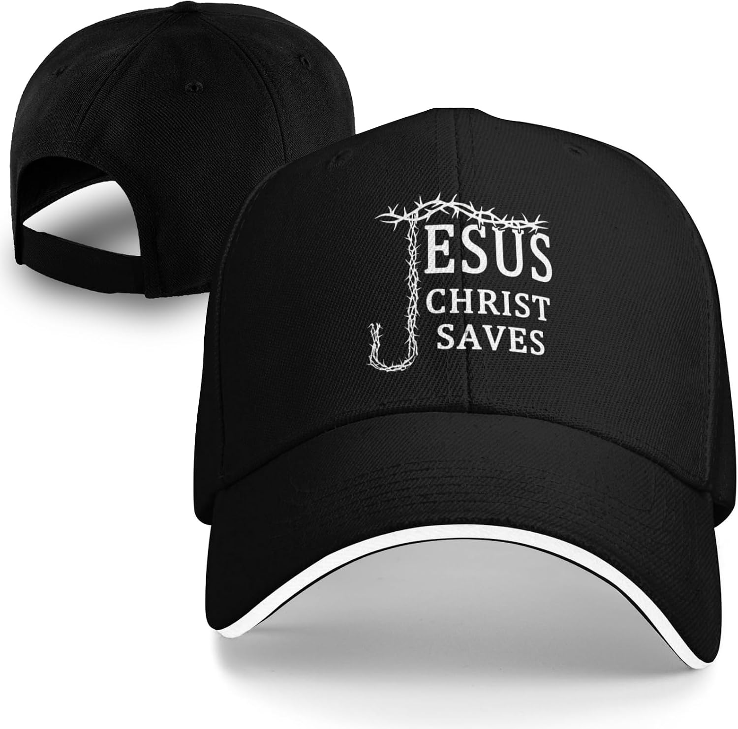 Jesus Hat for Men, Snapback Christian Hats for Women, Outdoor Religious Cap Adjustable Christian Baseball Caps