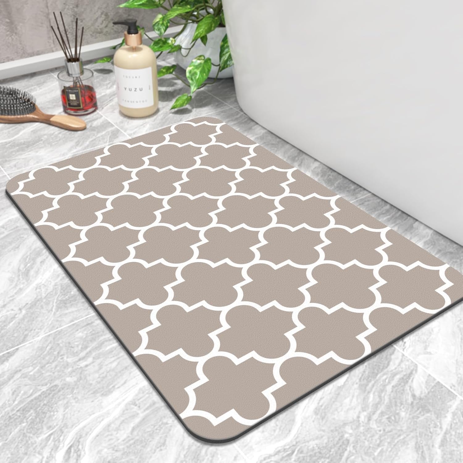 KMAT Bath Mat Super Absorbent Bathroom Rugs AntiSlip Quick Dry Bath Rug Fits Under