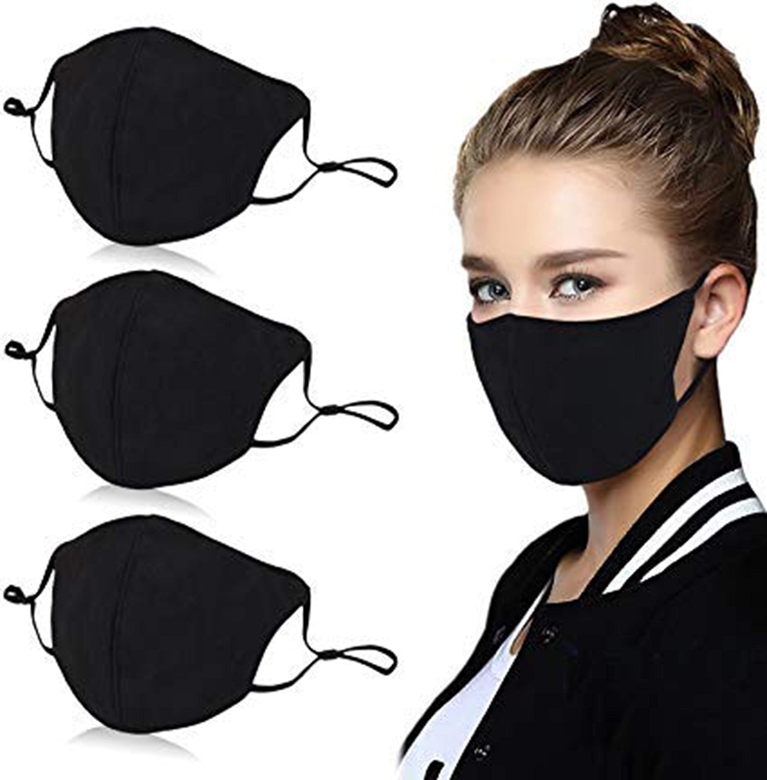 3 PCS Reusable Cotton 4 Layer Protective Face Protector …