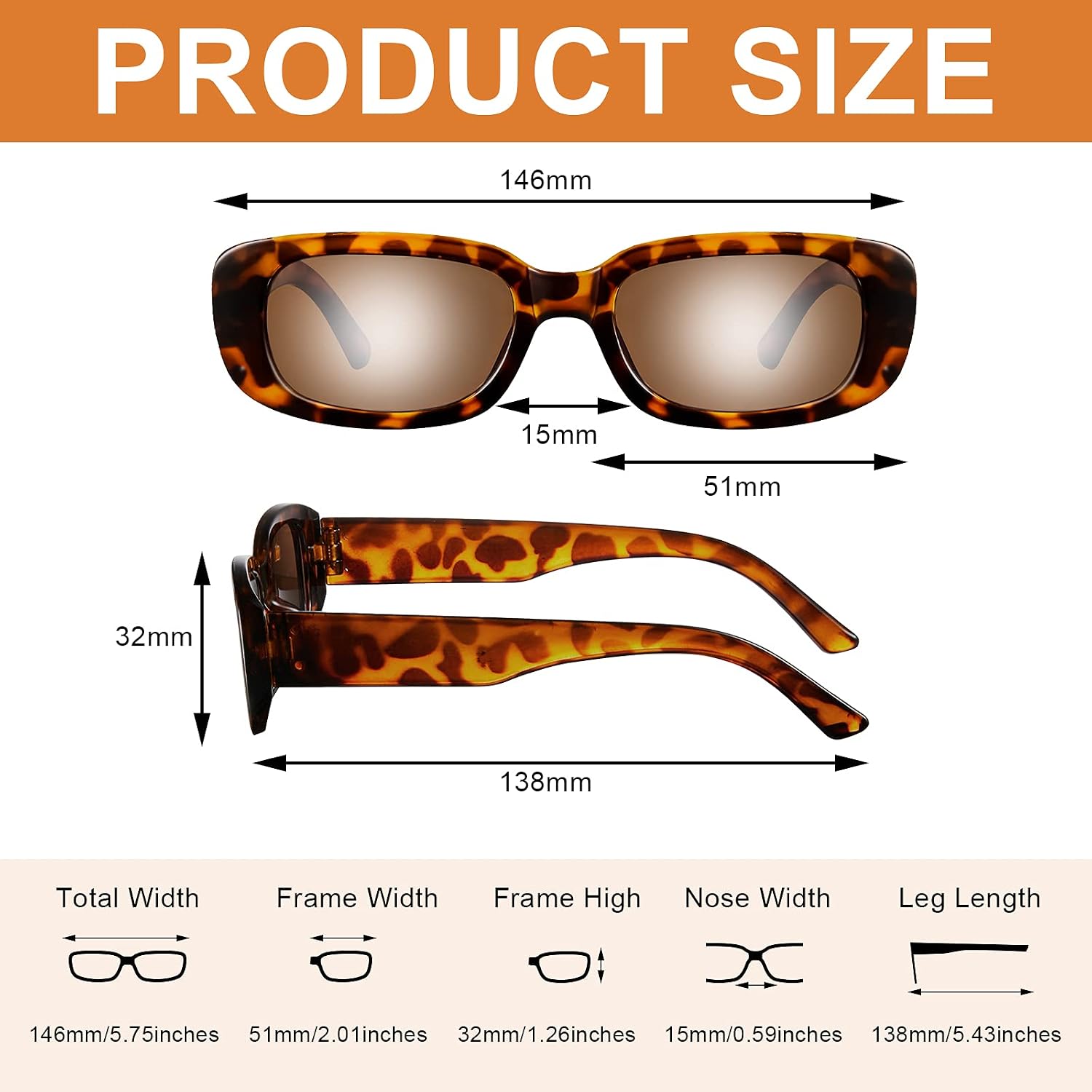 Frienda 4 Pack Black Rectangle Retro Chunky Sunglasses Y2K Trendy Square Vintage 90s Glasses for Women Men