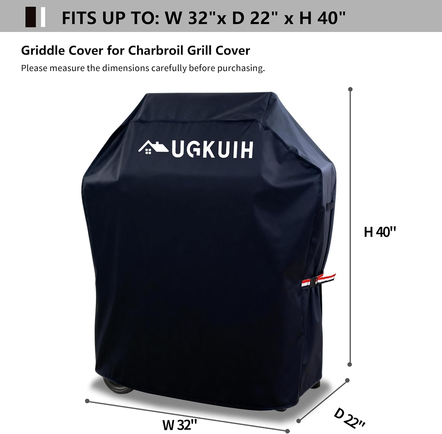 2 Burner Grill Cover 32 Inch Fit for Charbroil 2 Burner Grill, Small Grill Covers Heavy Duty Waterproof Small BBQ Cover Compatible with Weber & Char Broil Grill Accessories