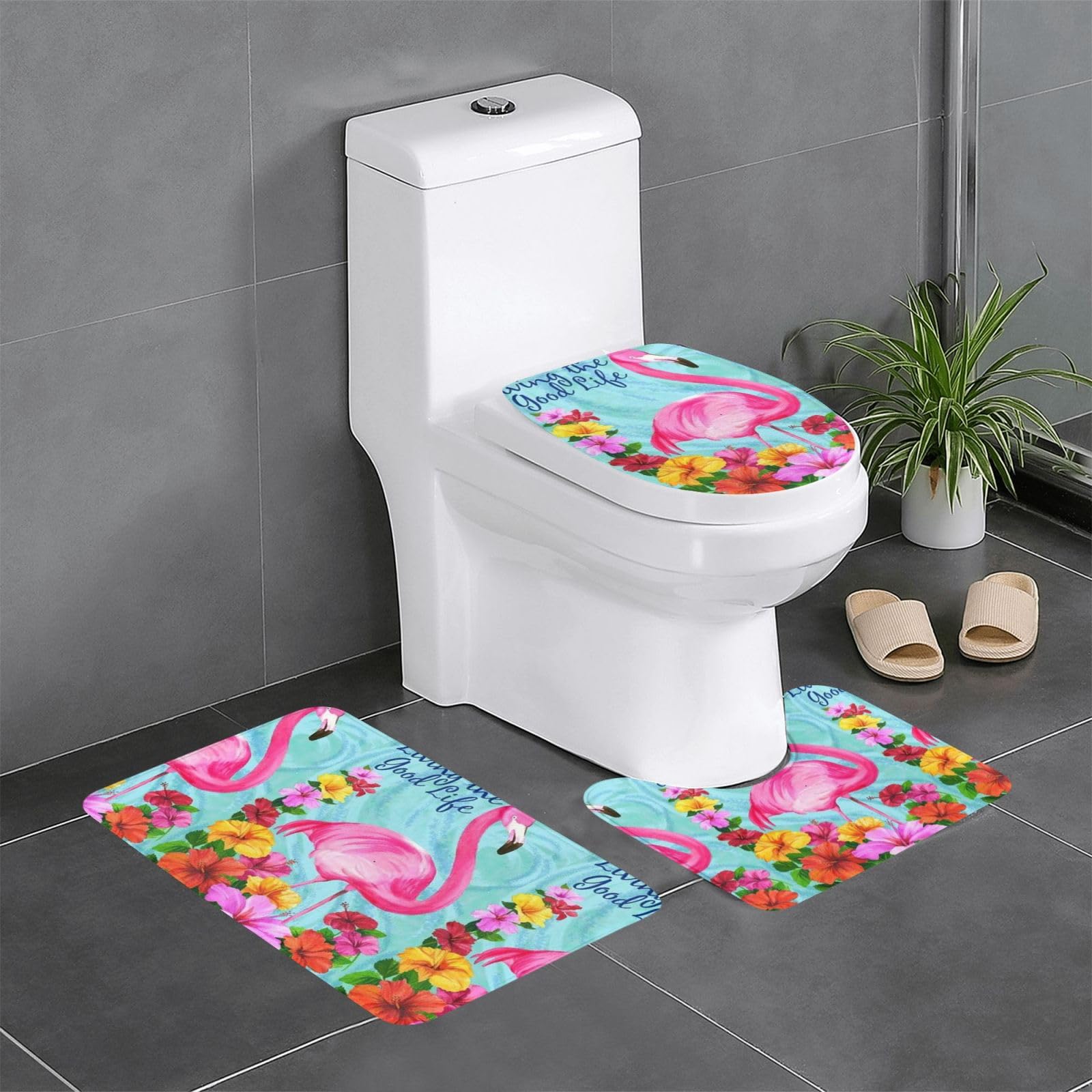 Tapis de sol antidérapants pour éviter les glissades lot de 3 flanelle