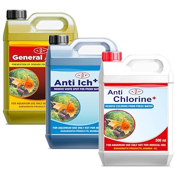 ASP 3 in 1 Fish Medicine Pack 500 Ml Each (Anti Chlorine, Anti Ich, General Aid)