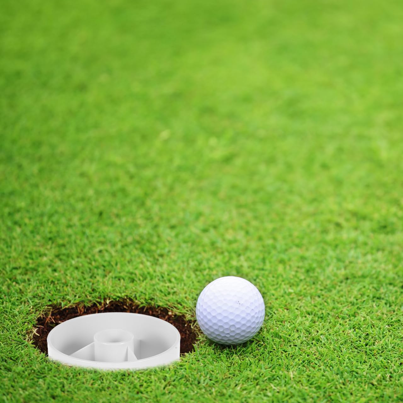 WINOMO 2er-Set Golf Putting Cup – 4-Zoll Trainingsloch für Zuhause, Garten & Grün – Hochwertiger Kunststoff (Weiß)