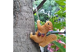 Captivating Climbing Squirrel Statue for Your Festive Tree Embrace