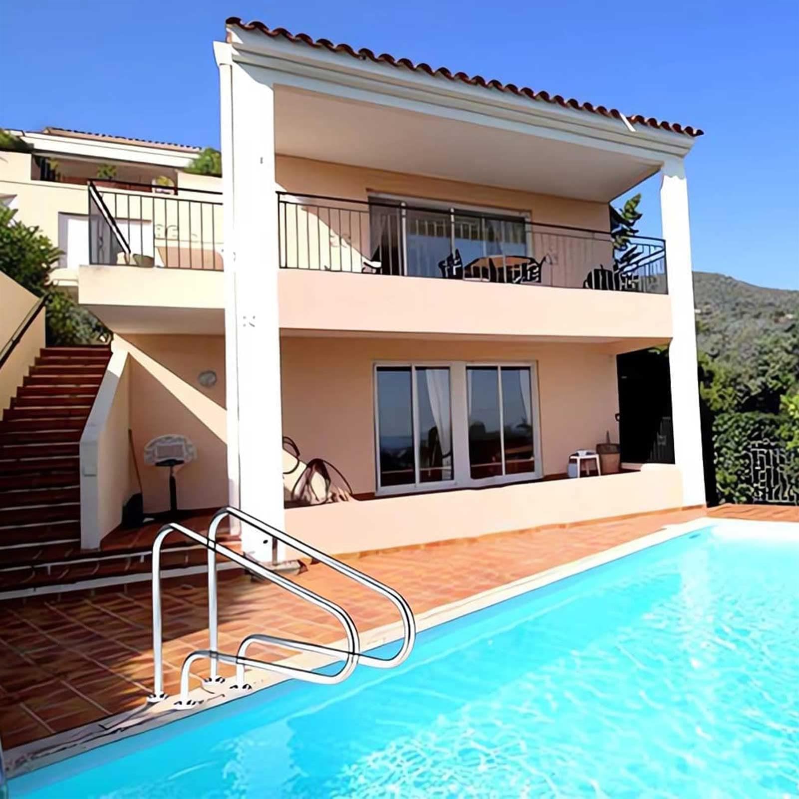 Pasamanos de piscina, pasamanos de acero inoxidable para escaleras de spa, pasamanos de seguridad para jardín, patio, piscinas, fácil de instalar con base de montaje rápido