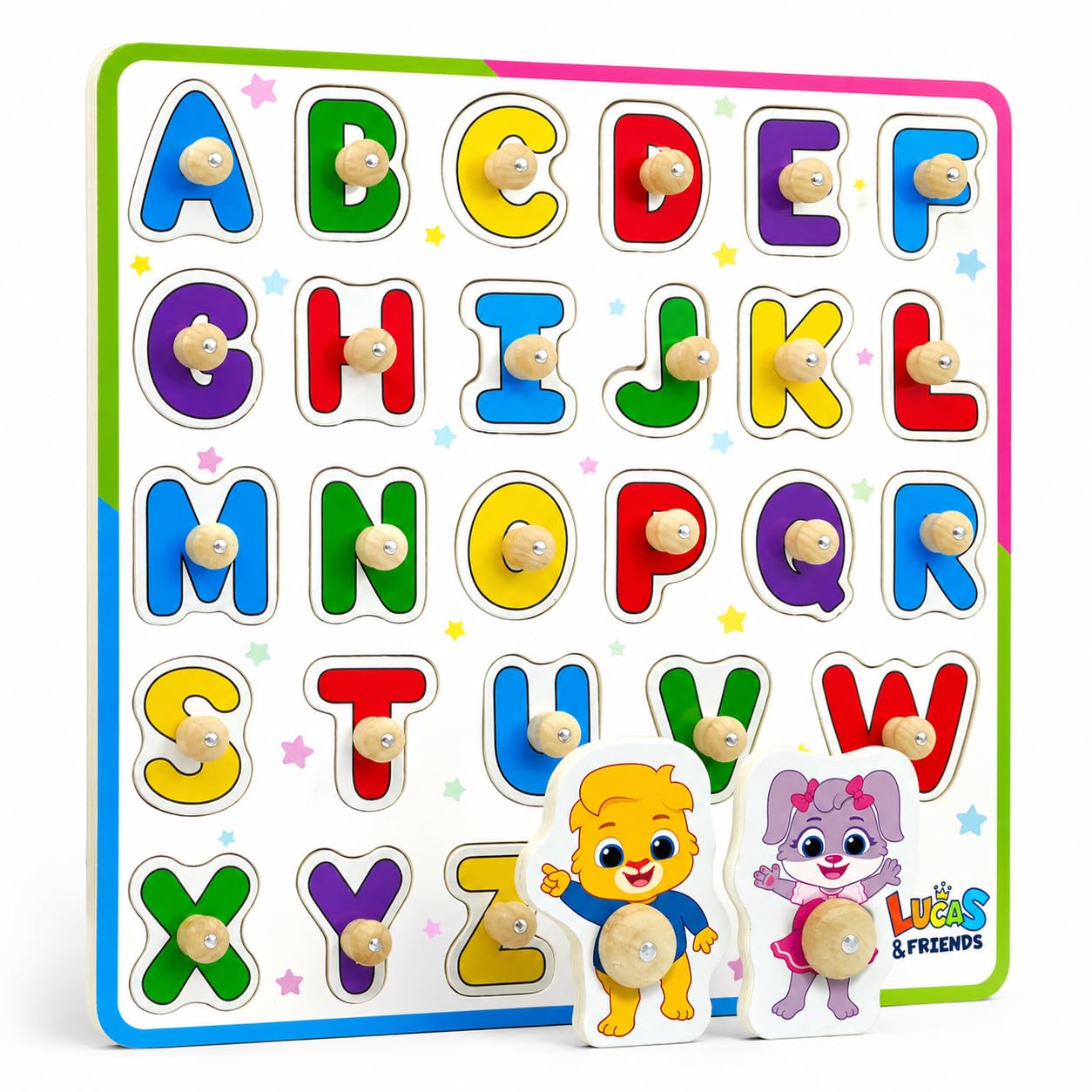 Amazon.com: ABC Puzzle for Toddlers, Wooden Montessori Toys for