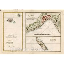 Isles De Madere, Porto Santo, Goree, Funchal 1780 Historical Map Print - 36in x 24in
