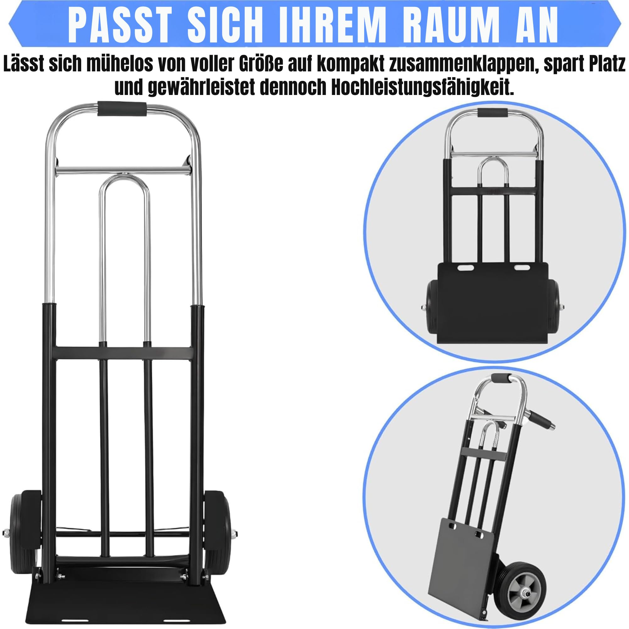 Sackkarre Klappbar Robuste 272 kg. Für Schweren Transport Mit Kompaktem Design Für Sicheres Effizientes Und Vielseitiges Bewegen