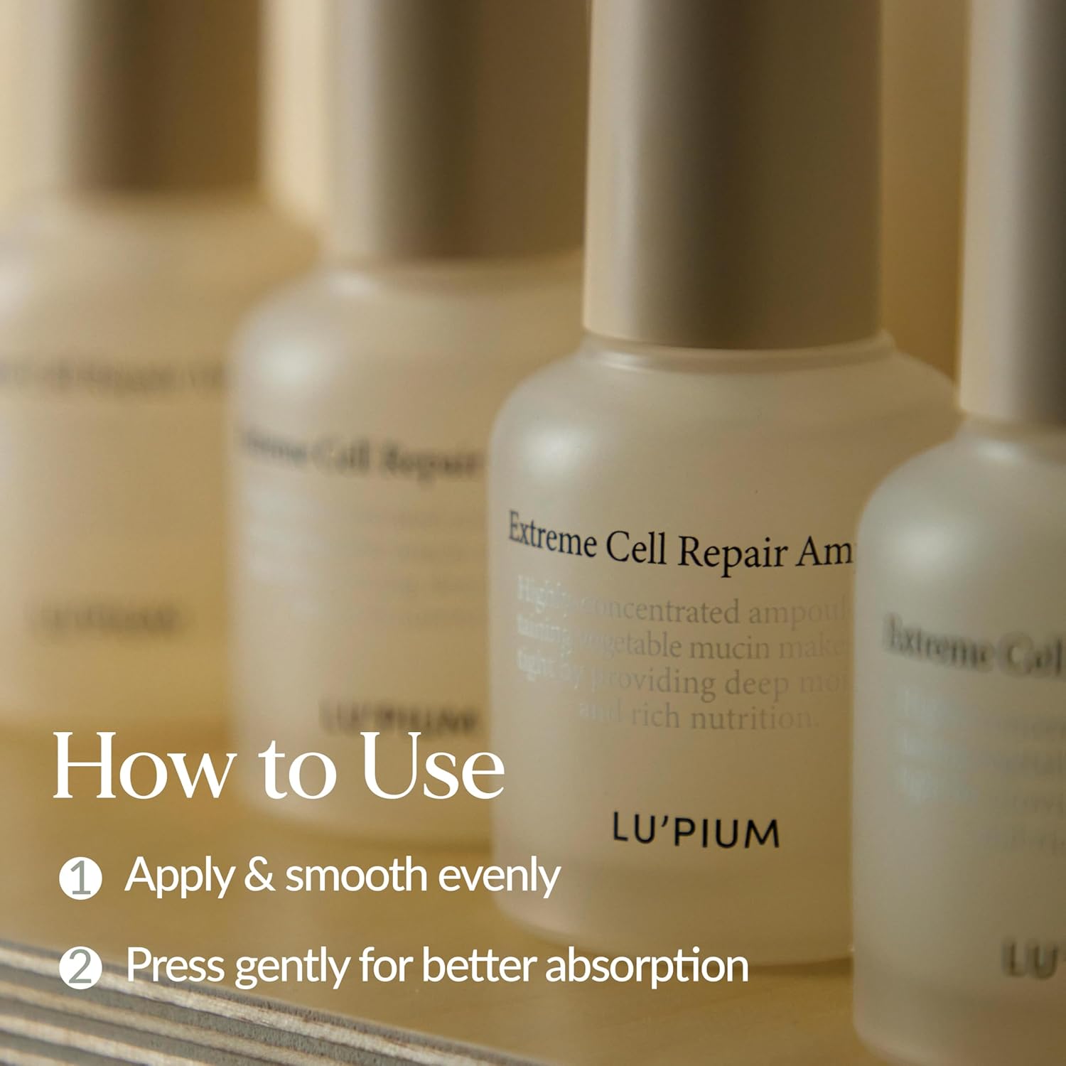 LU'PIUM Extreme Cell Repair Ampoule – Vegan Barrier Repair & Hydrating Serum for Damaged or Dehydrated Skin, 5 Plant Mucin Complex, Inspired by Korean Skincare - Image 7