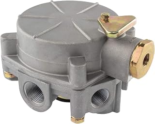 World American WA286370 Air Brake Relay Valve R-8, 3-PSI Replaces Bendix 286370, Haldex 286370RX, Automann 170286370, Tramec 401210, Navistar BAN286370, Tectran 14463, Mack 745286370, Kenworth K295130