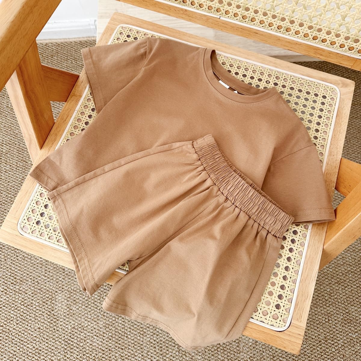 Toddler Boy Summer Clothes Set Baby Boys Shorts Set Toddler Cotton Outfits 2 Short Sleeve Tops + 2 Shorts